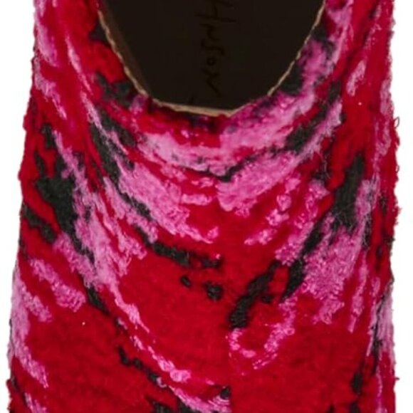 Women's Kitten Heels Shimmer Houndstooth Pointed Toe 2.5 Inch Fuchsia Size 7.5 - Picture 5 of 8